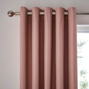 Rotterdam Herringbone Blackout Eyelet Curtains