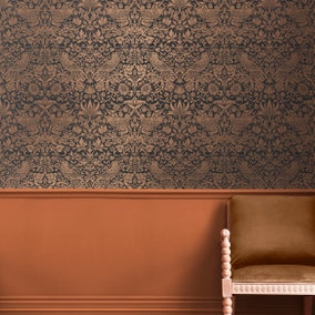 William Morris Strawberry Thief Fibrous Wallpaper